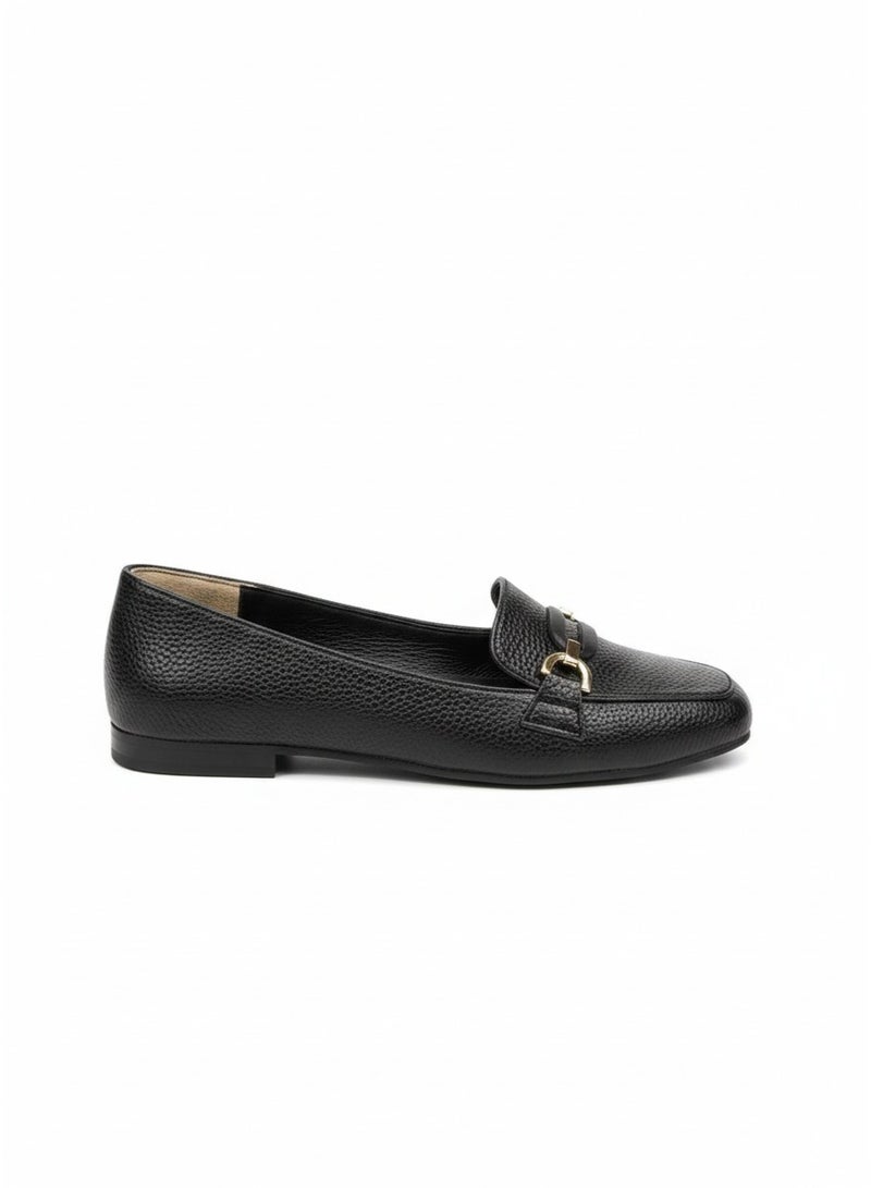 LIFESTYLISH Ballareina Flat Leather With Acceroies BN-510 - Black - Image 2